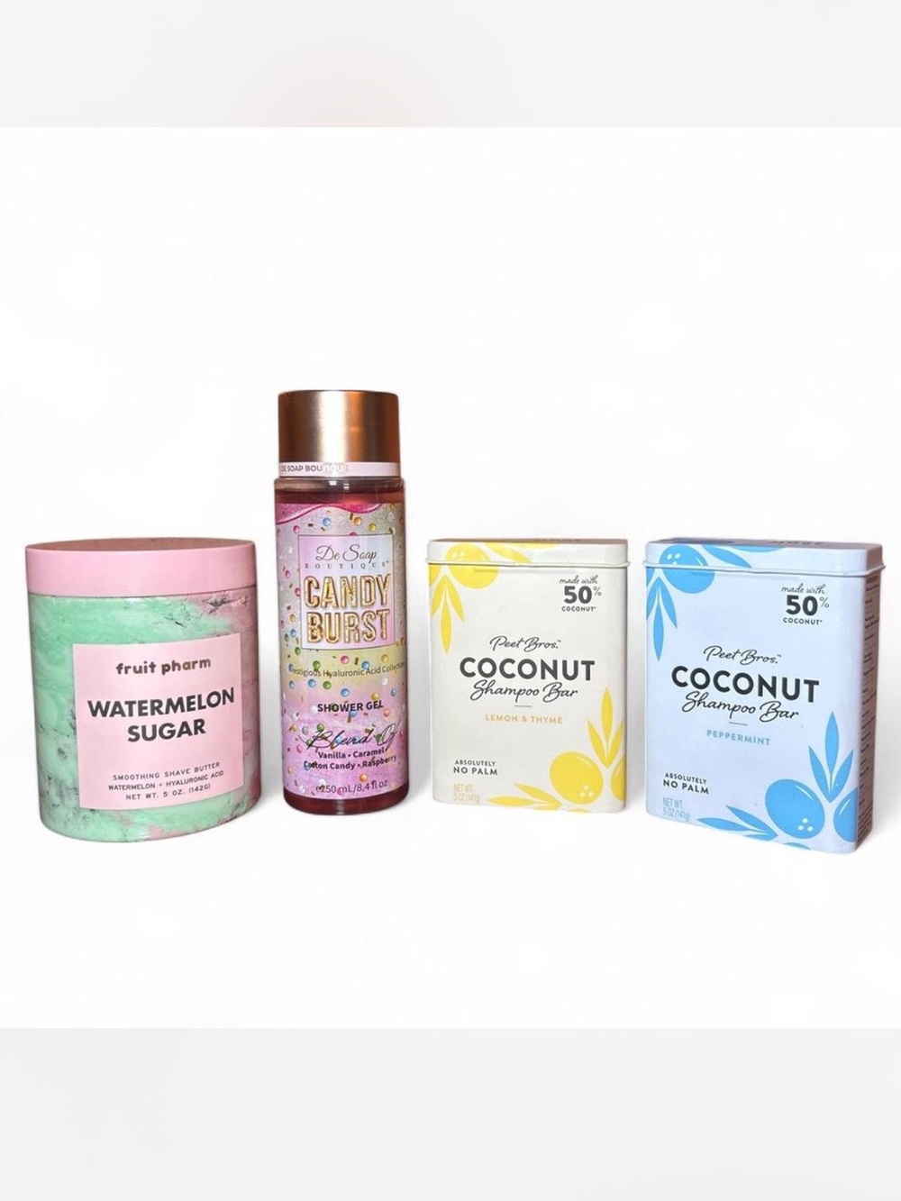 🍉Fruit Pharm Watermelon Sugar Body Scrub and Peet Bros Shampoo - Shower Bundle